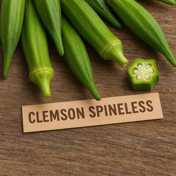 Seeds. Clemson Spineless Okra (1g) 2025 - Picture 2 of 2